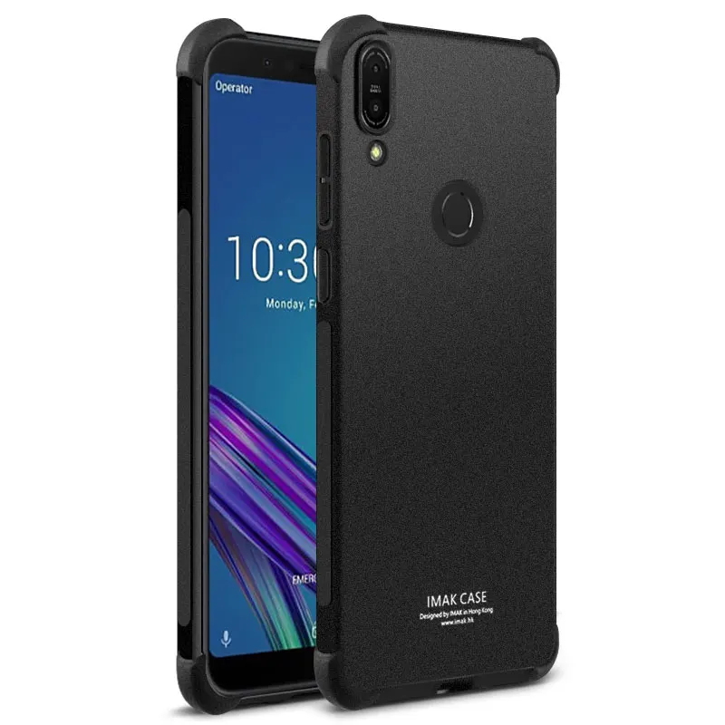 Matte Black IMAK углы чехол с "воздушной подушкой" для Asus Zenfone 6 Max Pro M1 M2 ZB601KL/ZB602KL/ZB633KL/ZB631KL/ZS630KL мягкая ТПУ Матовая силиконовая крышка - Цвет: Matte Black
