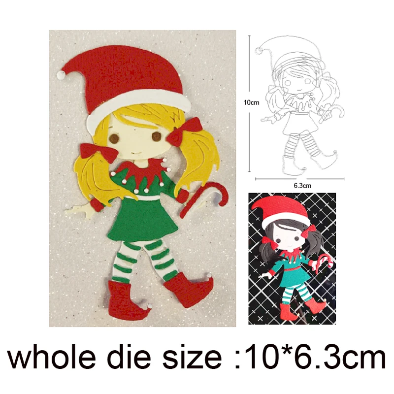 

metal cutting dies cut die mold Christmas doll girl decoration Scrapbook dies stamp crafts knife mould blade punch stencils dies