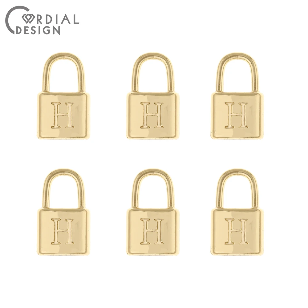 

Cordial Design 100Pcs 10*16MM Jewelry Accessories/Hand Made/Lock Shape/DIY Charms/Necklace Pendant/Jewelry Findings & Components
