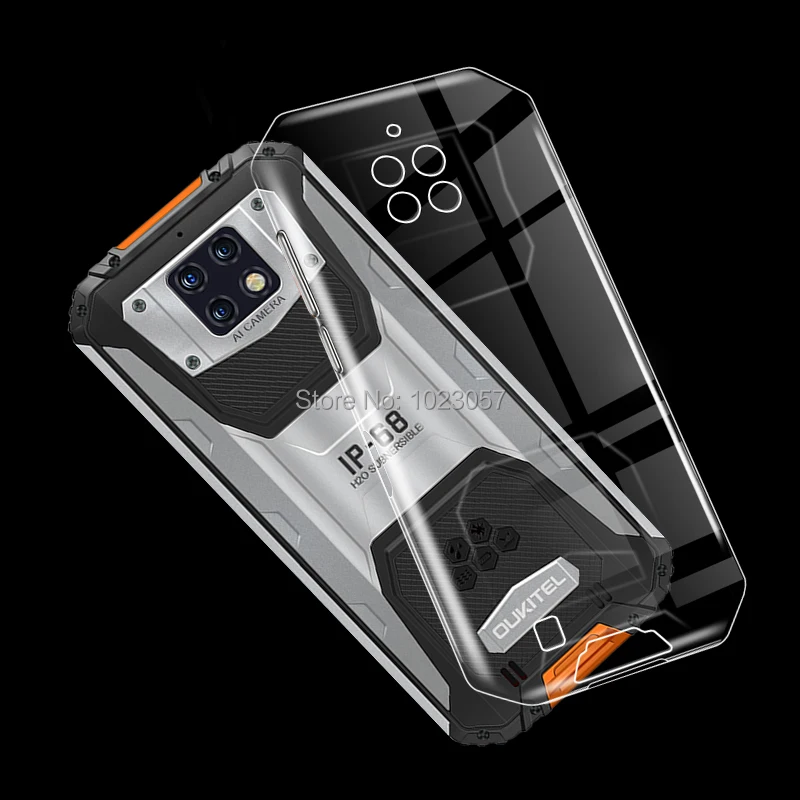 Чехол для Oukitel WP6 черный мягкий чехол с черным закаленным стеклом 6 3