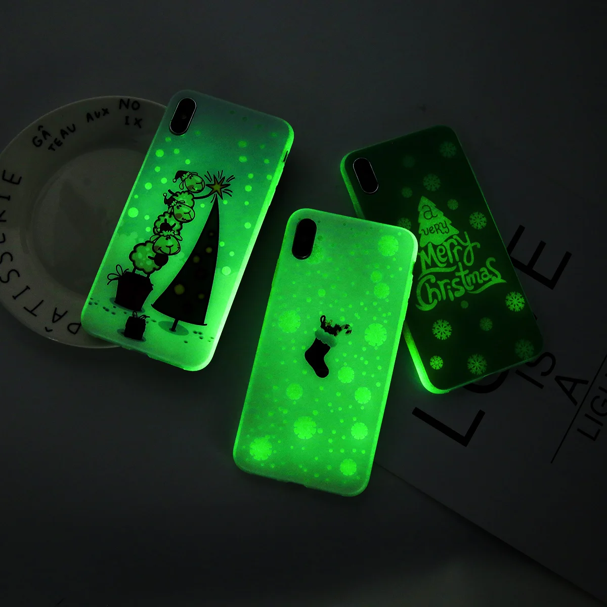 Moskado Fluorescent Luminous Case For iPhone 11 Pro Max XR Xs Universe Star Galaxies Cover 6 6s 7 8 Plus Fundas |