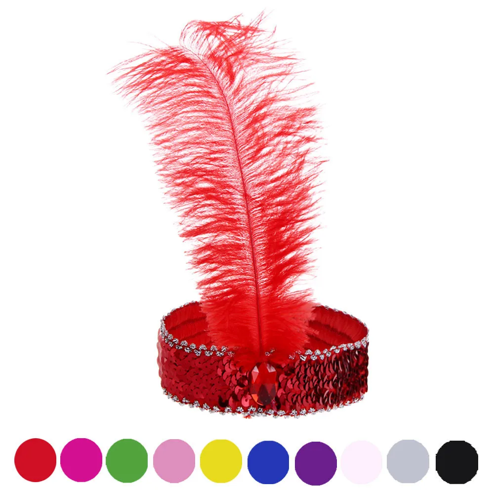 Женский аксессуар для волос "Винтажная перьевая повязка на вечеринку"