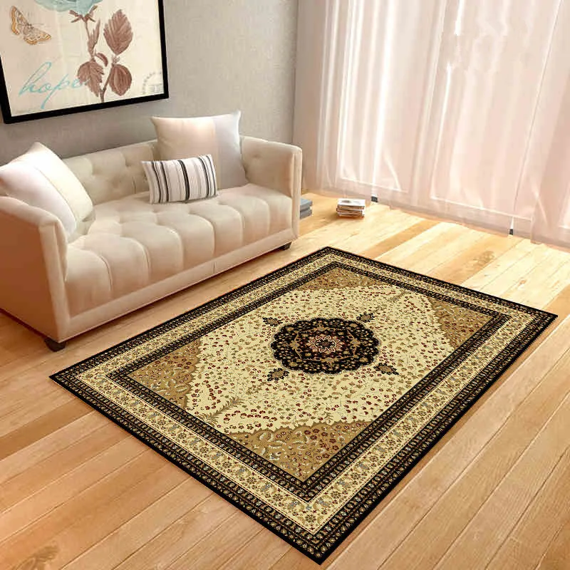 Printed Velvet Crystal Rug European Style Bedroom Living Room Thick Carpet Simple Coffee Table Blanket Family Mat | Дом и сад