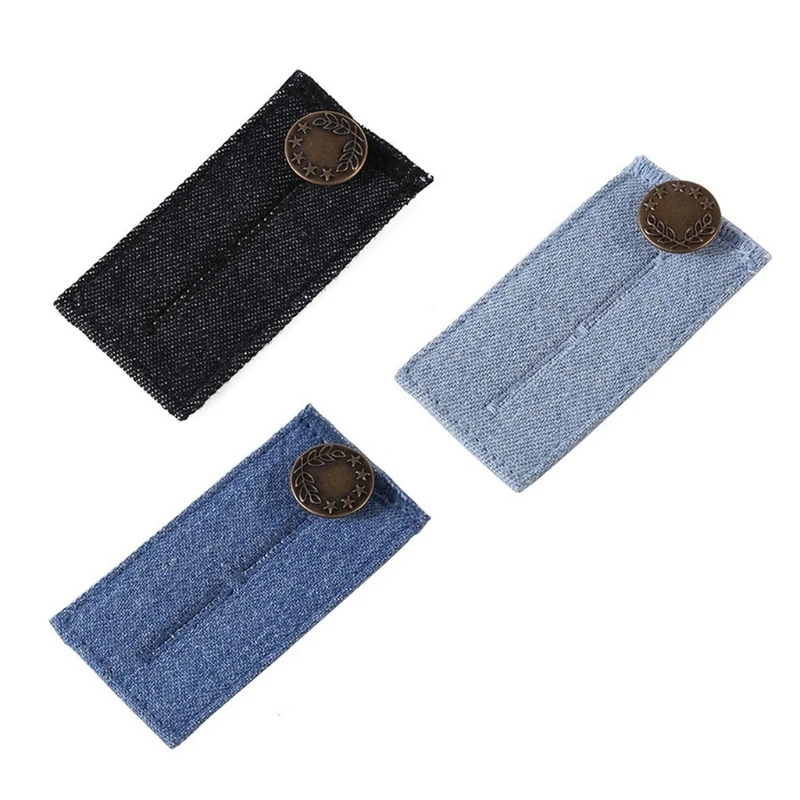 50LB 1 пакет 3 Цвета в наличии джинсовая Кнопка расширение пряжки ремня для штаны