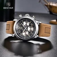 mens watches 2021 new benyar quartz watch men top brand luxury chronograph sports waterproof military fashion casual luminous