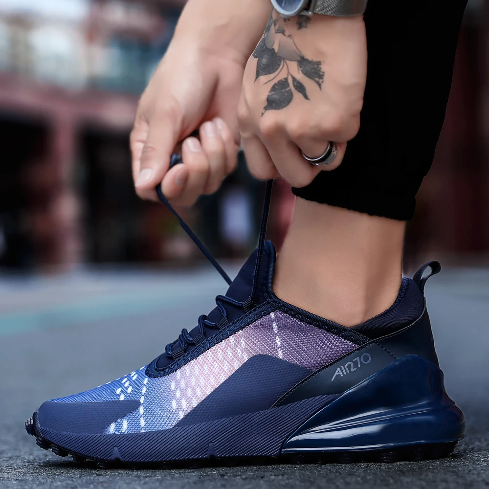 Мужская Новая мода zapatillas mujer уличные кроссовки дышащая женская обувь сетчатые Спортивные Повседневные кроссовки размера плюс 36-47