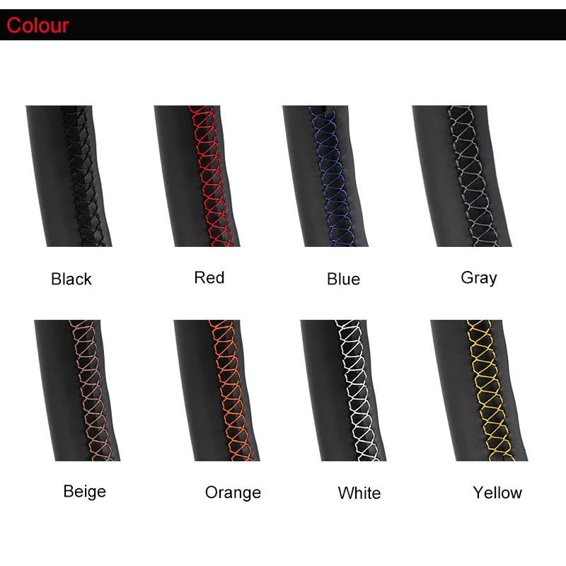 

O SHI CAR Steering Wheel Cover For BMW F20 F21 F22 F23 F30 F31 F34 F32 F33 F36/Customized Original Steering Wheel Wrap Black