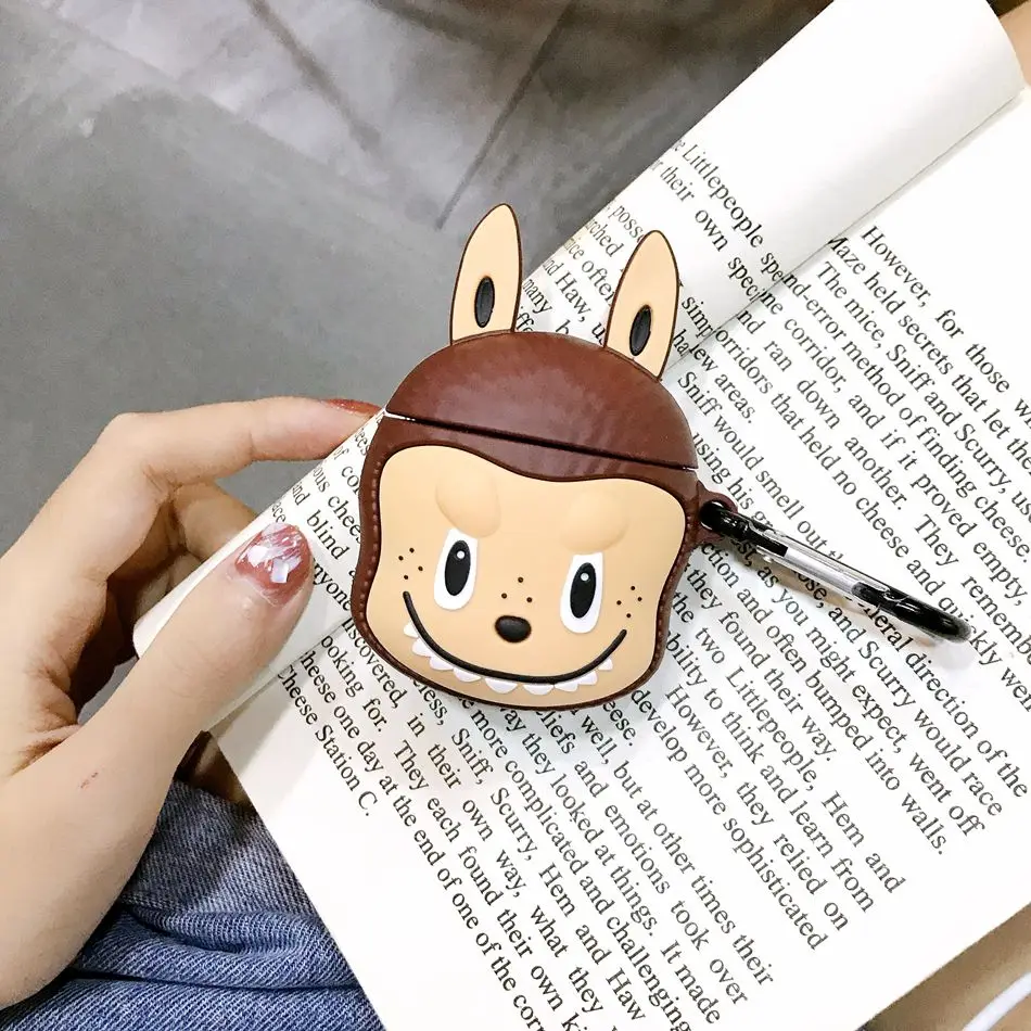 780 3D Пингвин чехол для наушников Airpods силиконовый розовый чехол для Apple Air pods 2 Чехол для наушников Earpods кольцо брелок для ключей - Цвет: 780