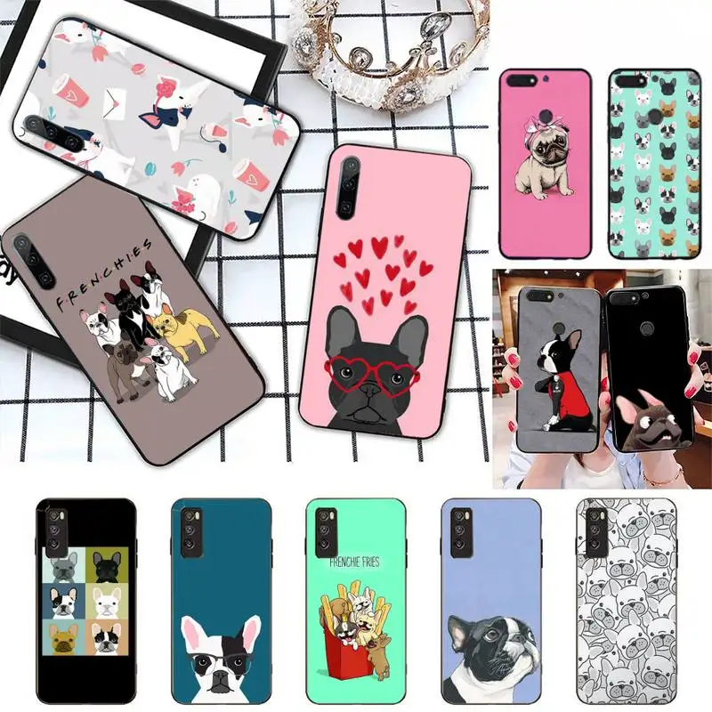 

YNDFCNB French bulldog Phone Case For Huawei Honor 10i 20i 8 Pro 9 10 20 Lite 30 Pro Luxury Back Coque