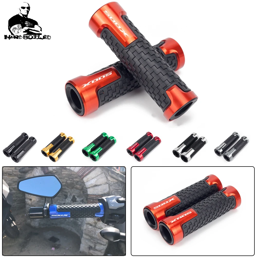 

CB500X CNC алюминиевая рукоятка для Руля Мотоцикла, рукоятка для мотоцикла, ручки для Honda CB500X CB 500X CB 500 X с логотипом 500X