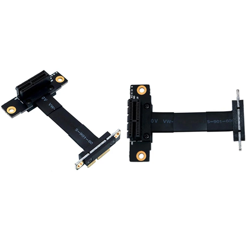 

PCIE X1 Riser Cable Dual 90 Degree Right Angle PCIe 3.0 X1 to X1 Extension Cable 8Gbps PCI Express 1X Riser Card
