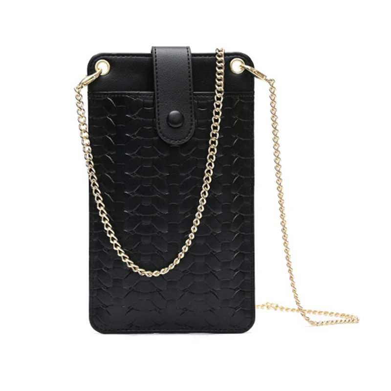 

2021 Thin Mini Chain Shoulder Crossbody Retro Women Envelope Messenger Bag Women Bags Pu Leather Bags All-Match Girl Phone Bags