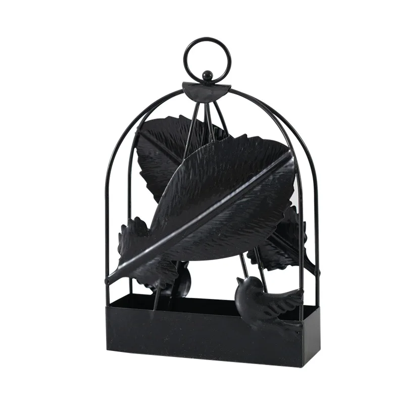 

Household fireproof sandalwood ash box hangs Nordic wrought iron mosquito-repellent incense box incense burner ornaments