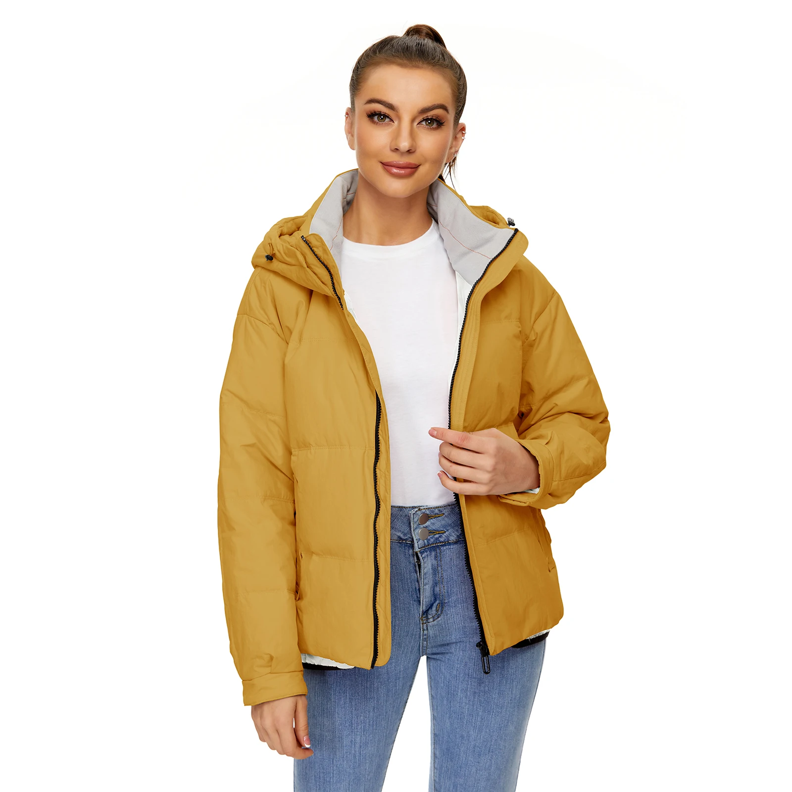 WYBLZ Warm Parka Winter Jackets Women Thicken Hooded Cotton Padded Coats 2021 Loose Puffer Parkas Ladies Oversize Outwear New