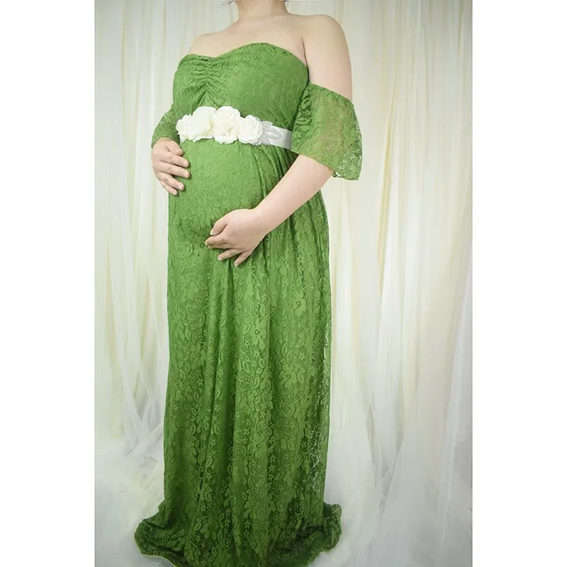 

Pregnancy Gowns For Photo Shoot Dresses For Pregnant Women Baby Shower Dress Maternity Photography Tail Ground Dress Lace