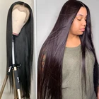 Luvin HD 13х6 прозрачные 30 40 дюймов прямые кружевные передние человеческие волосы парики для черных женщин бразильское закрытие фронтальный парик