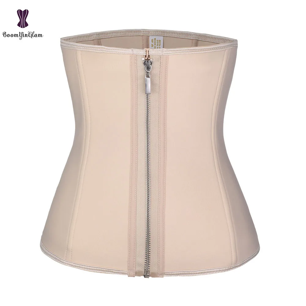 

Zip Up Waist Trainer Fajas Reductoras Waisttrainer Plus Size 6XL Neoprene Colombianas Corset Steel Boned Underbust Sweat Gorset
