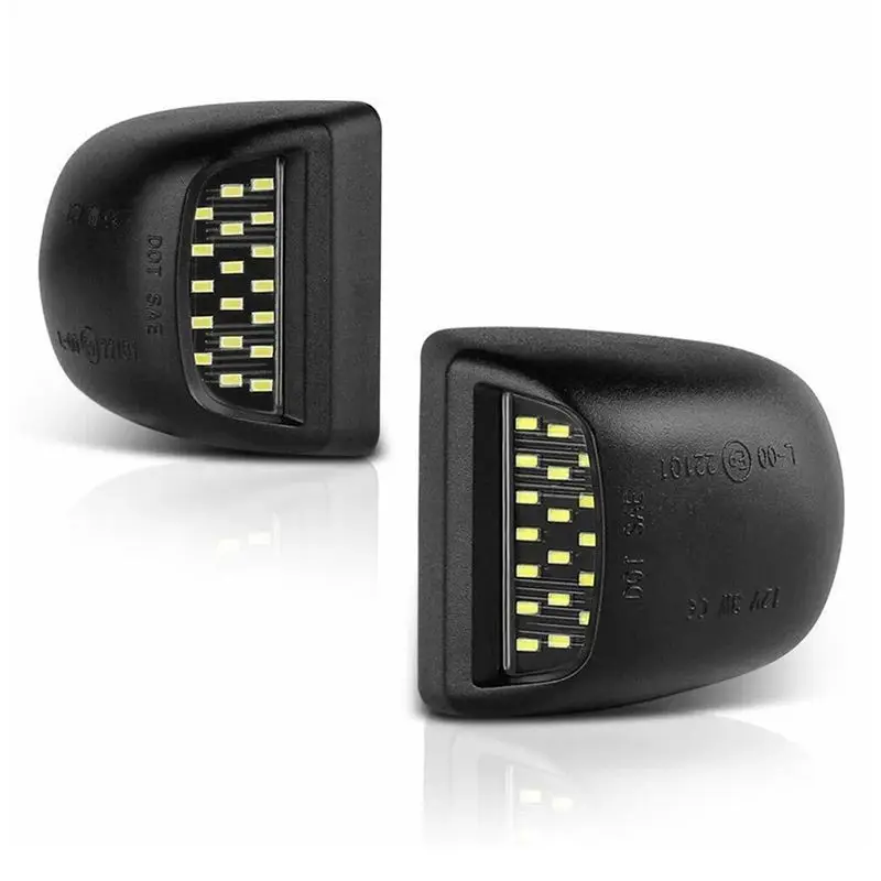

2PC 6000K Xenon White 18-SMD Full LED For Chevrolet Silverado GMC Sierra 1500 2500 3500 Truck License Plate Lights