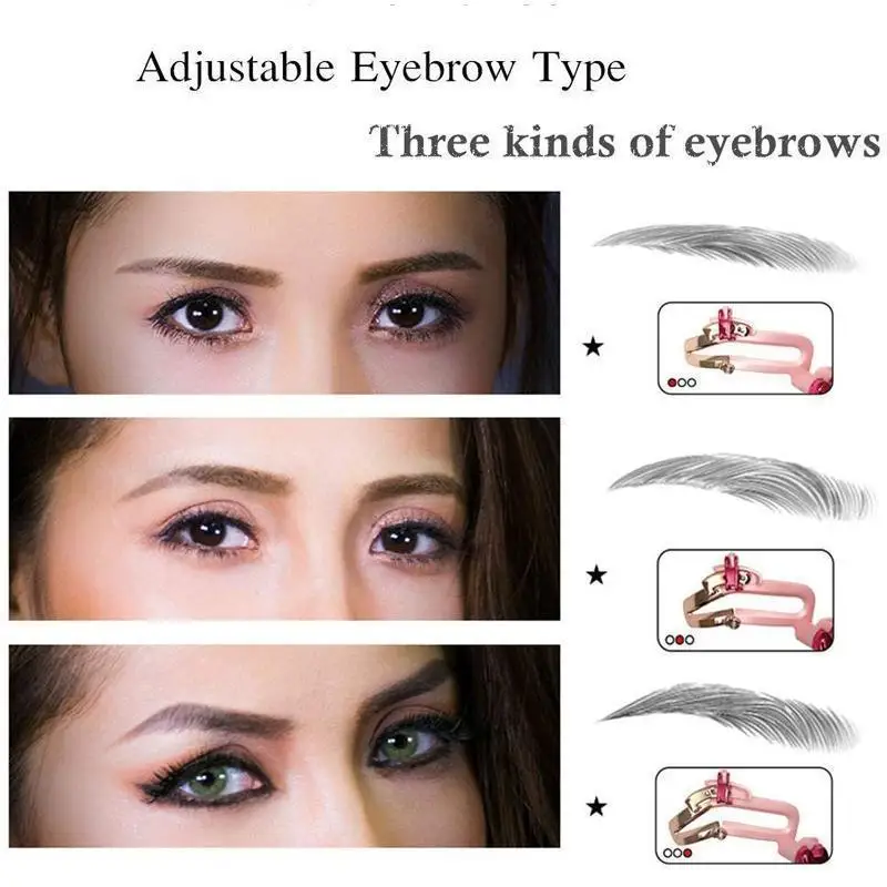 Thrush Card Board Adjustable Eyebrow Shapes Stencil 3 In 1 Portable Handheld Makeup Model Magic Shaping Template | Красота и здоровье