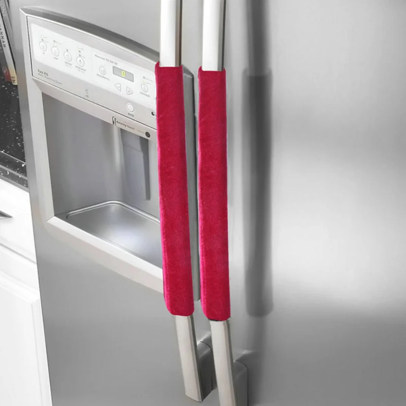 

2pcs Kitchen Appliance Handle Cover for Refrigerator Door Smudges Door Kitchen Supplies F2