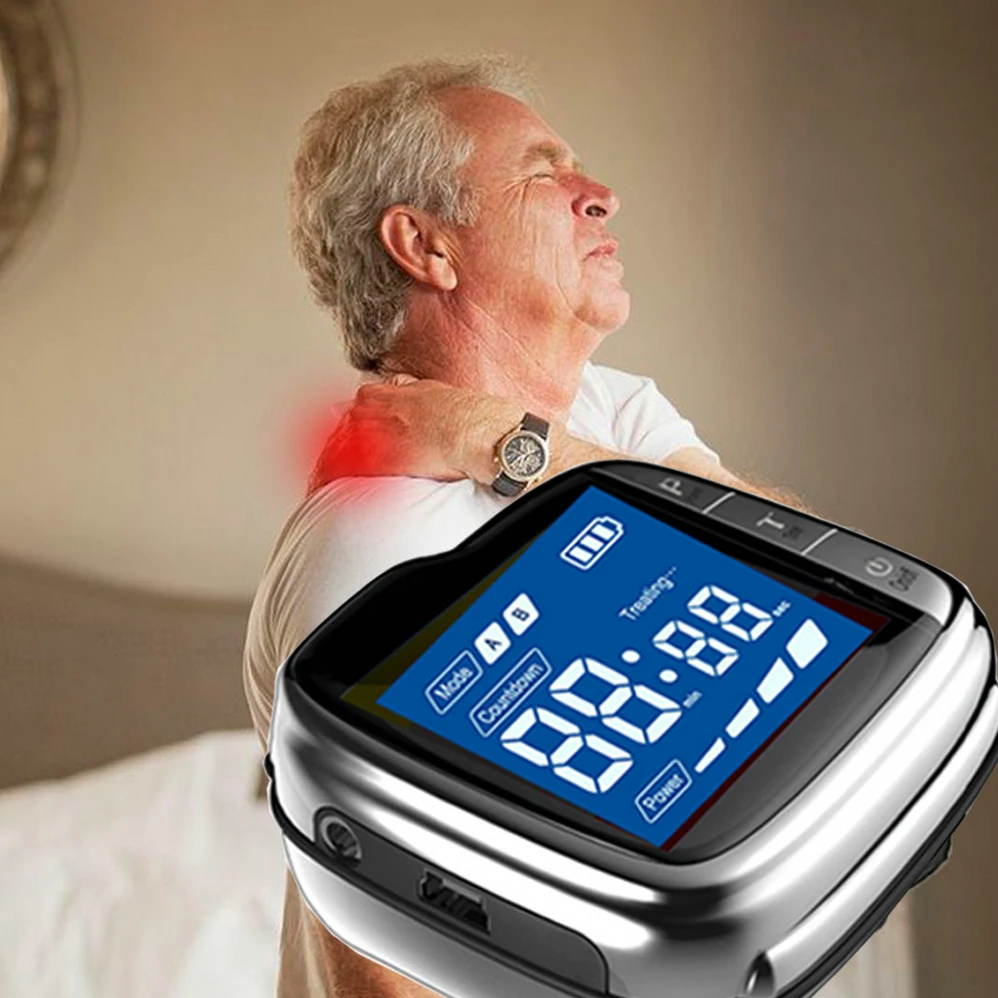 

650nm Laser Therapy Watch Home Wrist Diode High Blood Pressure High Blood Fat Sugar for Diabetes Semiconductor Treatment