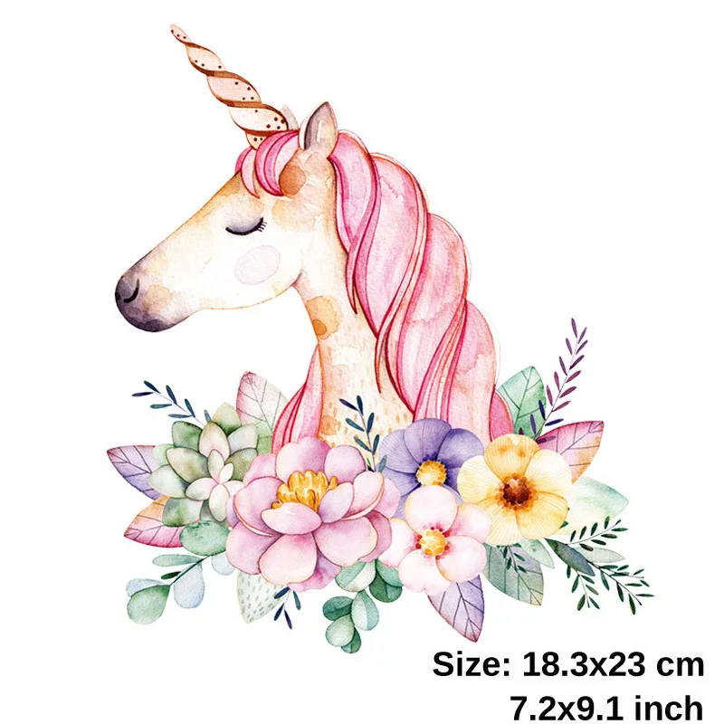 1 шт. Мультяшные Стикеры для одежды разные стили в виде единорога самодельные