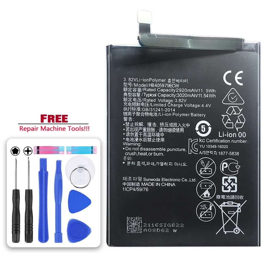 

HB405979ECW Battery For Huawei Y5 2017/Y5 Lite/Y5 Prime 2018/Y5 2019 / Y5 2017/Y5Lite/Y5Prime 2018 + Batery with Tracking Number