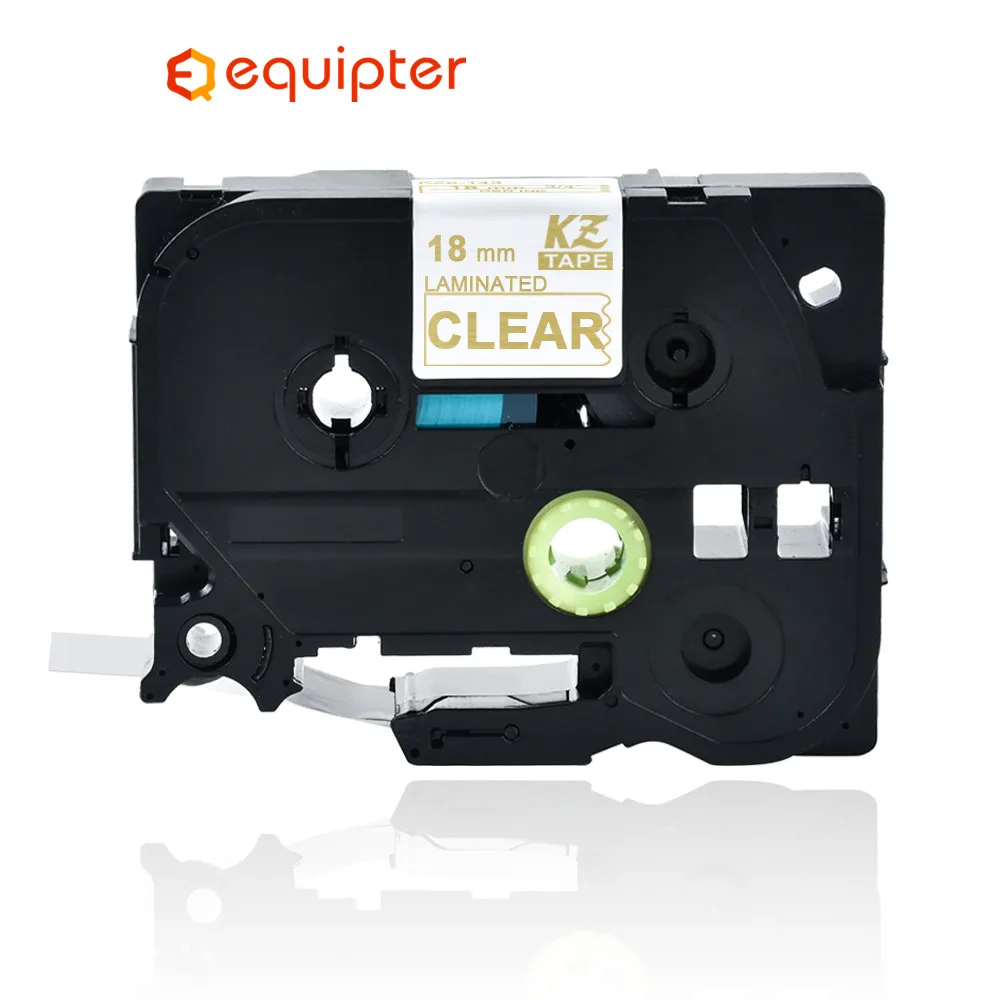 

TZE144 Compatible for brother tze laminated 18mm tape TZe144 TZ-144 TZe-144 gold on clear for P-touch label printer label ribbon