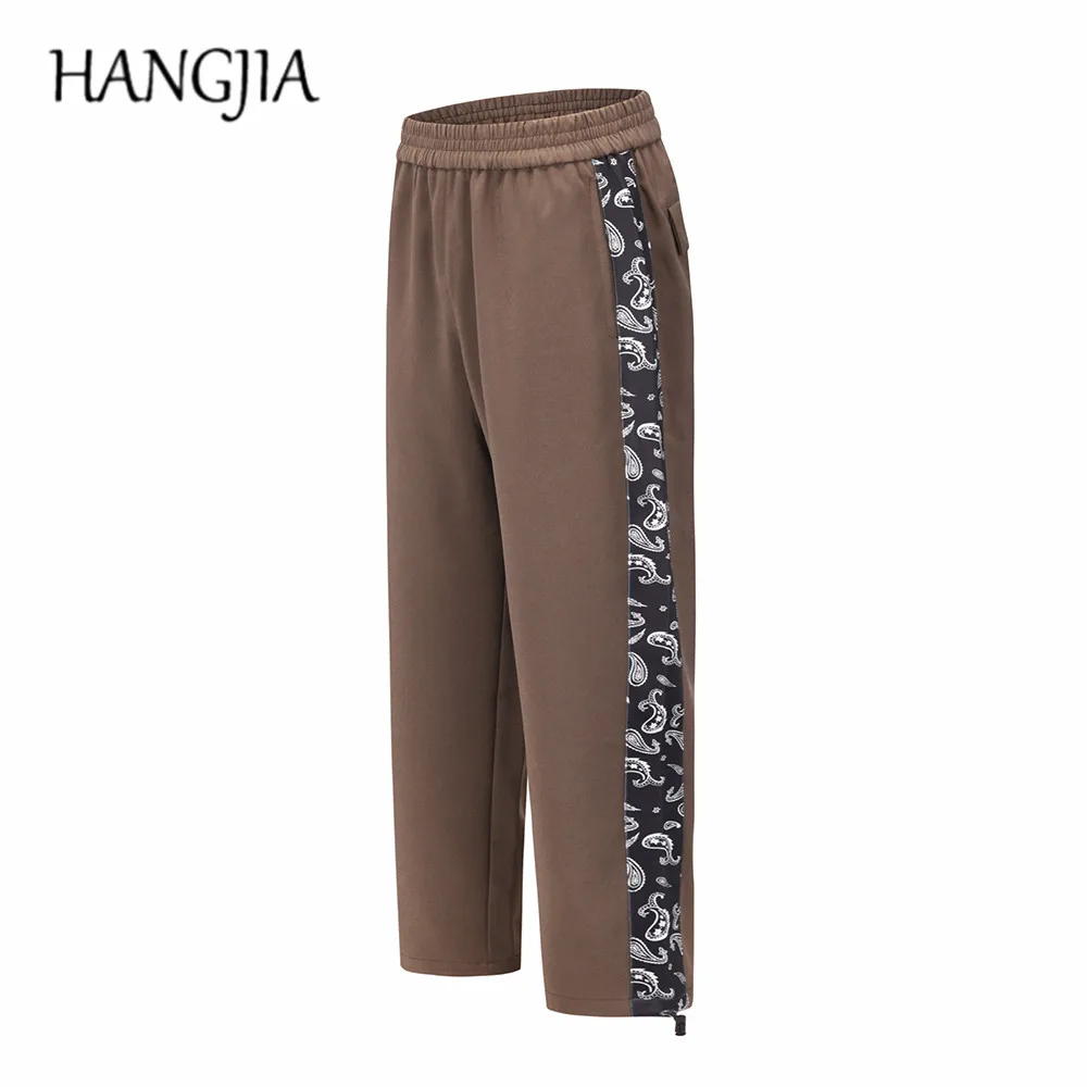 

Пейсли узор в полоску брюки для девочек брюки высокого шелковистые пэчворк повседневные брюки для мужчин винтаж кешью принт спортивные брю...