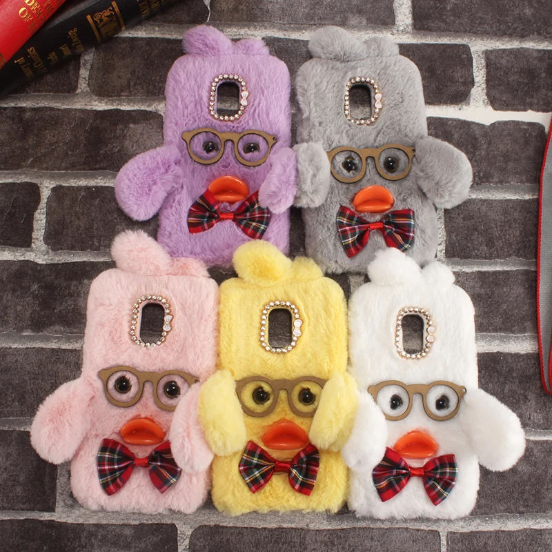 Модный красивый мягкий чехол с изображением пушистой утки стильный защитный для