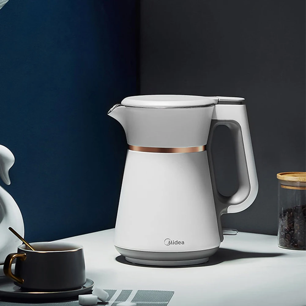 

Midea Swan Electric Kettle 1.5L Household Fast Boiling Water Boiler 304 Stainless Steel 1500W Coffee Teapot