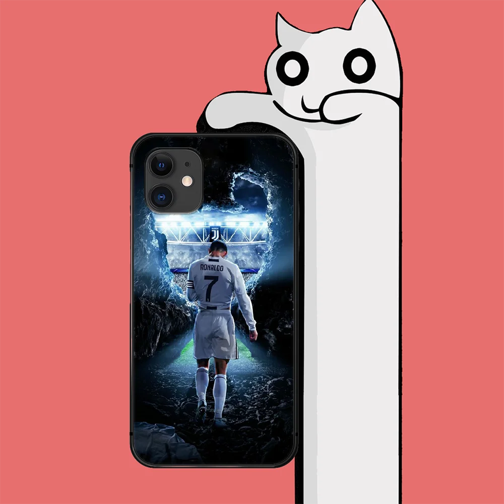 

Ronaldo CR7 Phone Case Cover For Iphone 6 6S 7 8 11 12 Se 2020 X Xs Xr Pro Max Plus Mini Black Pretty Waterproof Cell Funda