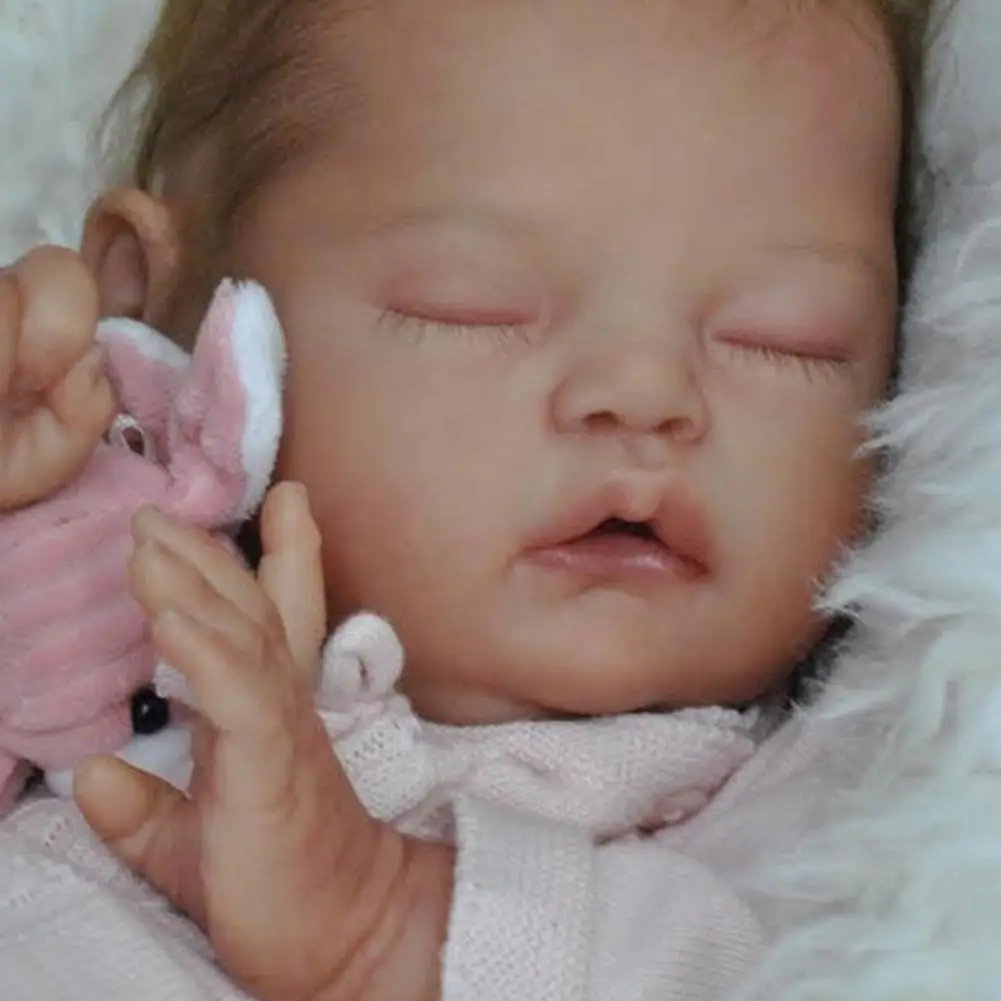 

19 Inch Reborn Doll Kit Simulation Sleeping Baby Silicone Doll Toy Girl Playmate Unfinished Doll Parts Gifts For Girls N8Z0