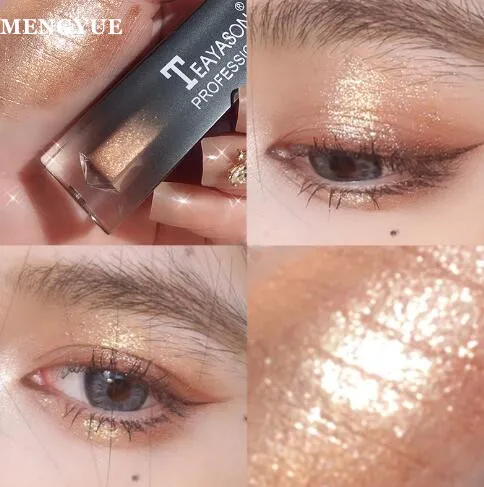 

12 Colors Pearlescent Liquid Eyeshadow Waterproof Long Lasting Pink Gold Diamond Glitter Eye Shadow Pigment Makeup Cosmetics