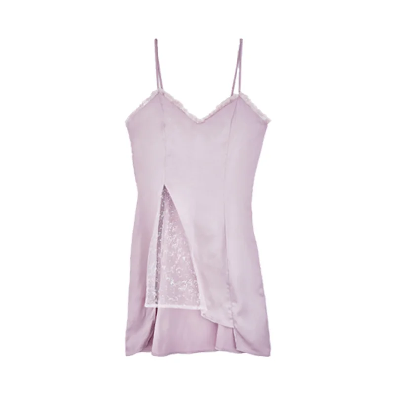 

COUNANA Lady Sexy Pink Lingerie Exotic Lace Dress Gown Women French Style Retro Pajamas Dresses Sleepwear Party Vintage Vestidos