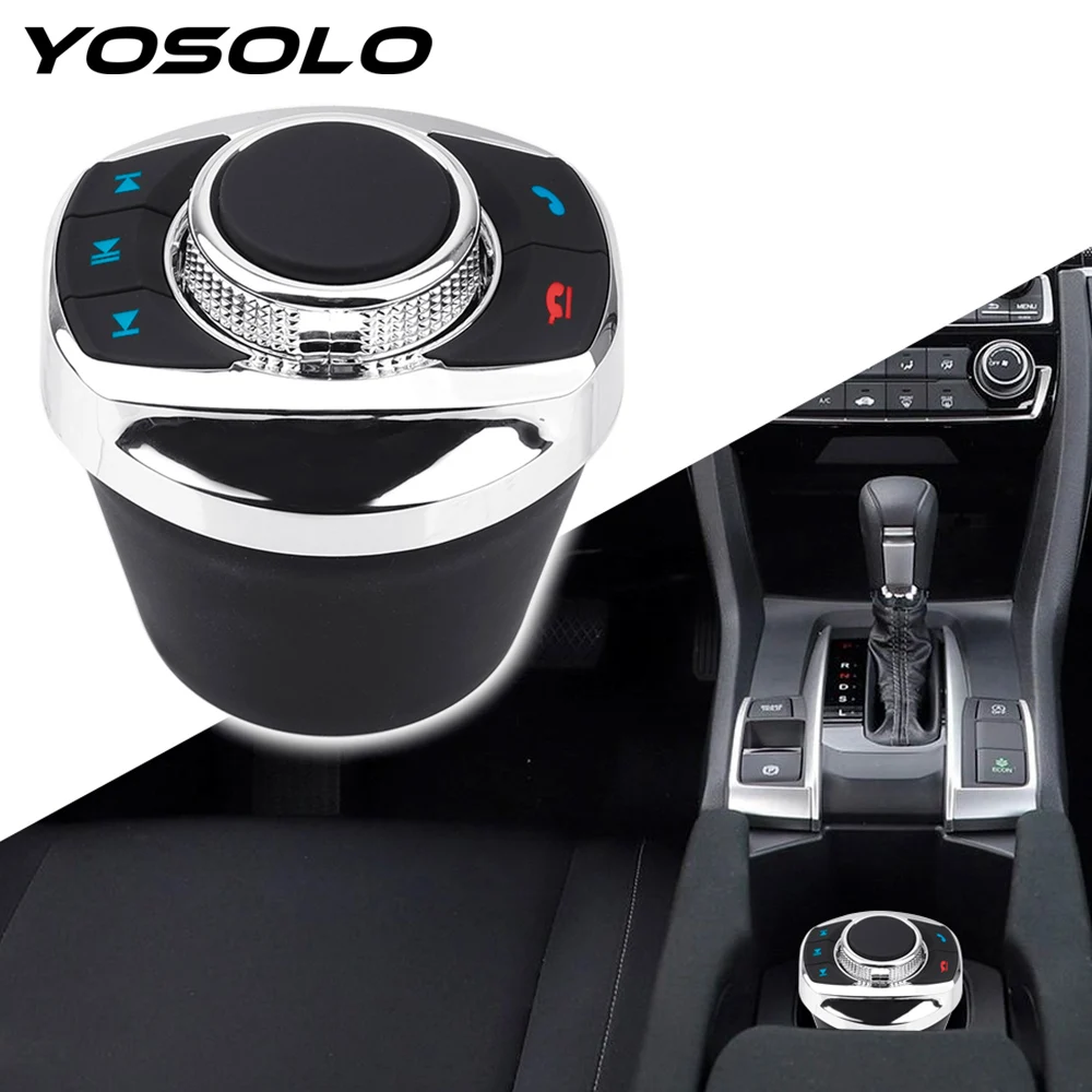 

YOSOLO LED Light Car Wireless Steering Wheel Control Button For Car Android Navigation Player 8 Keys Cup Shape Car Accessories