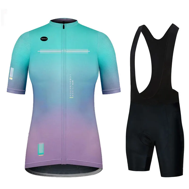 

Ciclismo Feminina Women's Summer Cycling Jersey With Bib Shorts Sets Short Sleeve Breathable Quick Drying Sports Clothing Appare