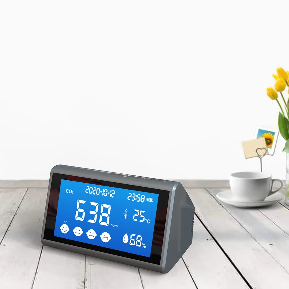 

Portable Rechargeable Air Quality Monitor Multi-Function CO2 Meter Detector LCD Display Temperature Humidity CO2 Monitor New