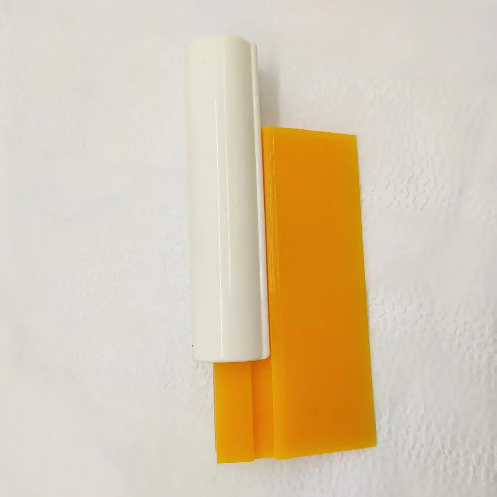 

10CM Rubber Handle Yellow Turbo Squeegee Vinyl Film Car Wrap Tool Snow Shovel Scraper Window Cleaning Squeegees Professional B29