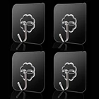 820 шт., прозрачные настенные крючки для ключей