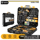 Набор ручных инструментов DEKO, с пластиковым ящиком для хранения, плоскогубцами, торцевым ключом, пилой, отвертками, ножом