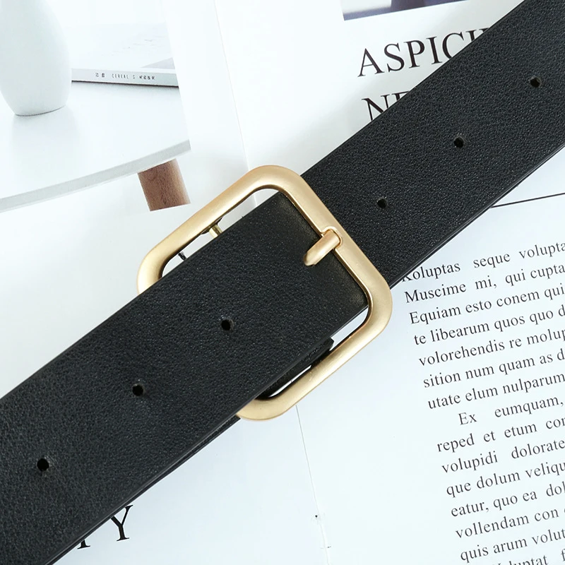 Непористый женский ремень модный простой студенческий широкий яркого цвета для