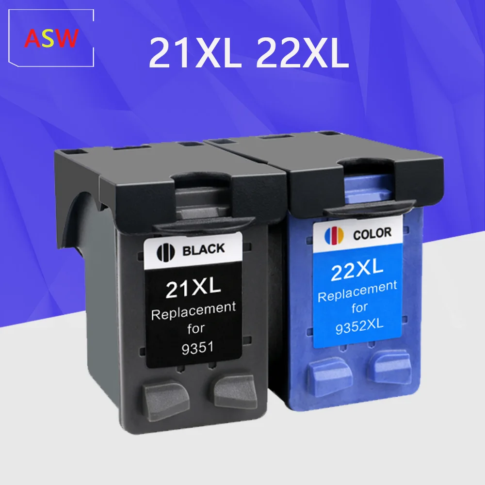 Сменный чернильный картридж ASW 21XL 22XL для hp 21xl hp22 принтеров Deskjet F2180 F2200 F2280 F4180 F300 F380