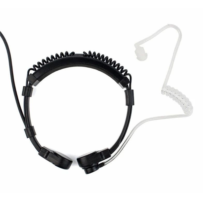FBI Heavy Duty Tactical Military Throat Mic Headset For Motorola 2 PIN GP88 GP300 P040 PRO1150 CLS1110 EP450
