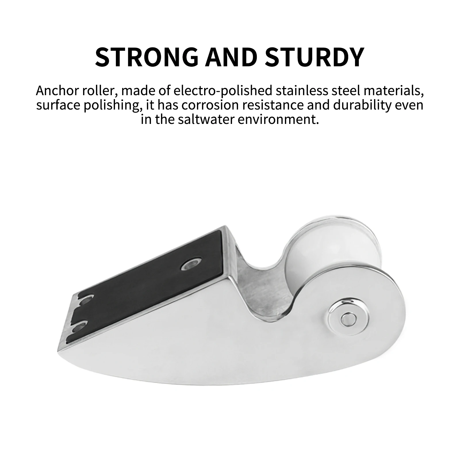 

Heavy Duty marine grade stainless steel 316 boat Bow Anchor Roller Bracket yacht Lift Roller With Rubber wheel for Fixed anchor