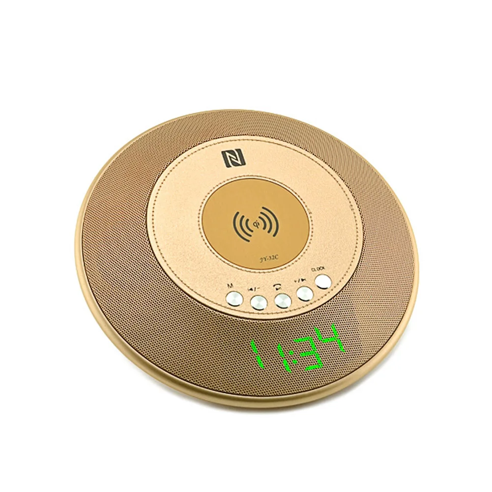 Новый беспроводной Bluetooth динамик QI Беспроводное зарядное устройство с fm радио NFC