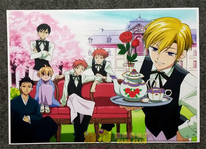 8-Piece Anime Ouran High School Host Club Poster Set - Fujioka Haruhi Wall Decor for Living Room - A3 Film Posters - Perfect Gifts image 3