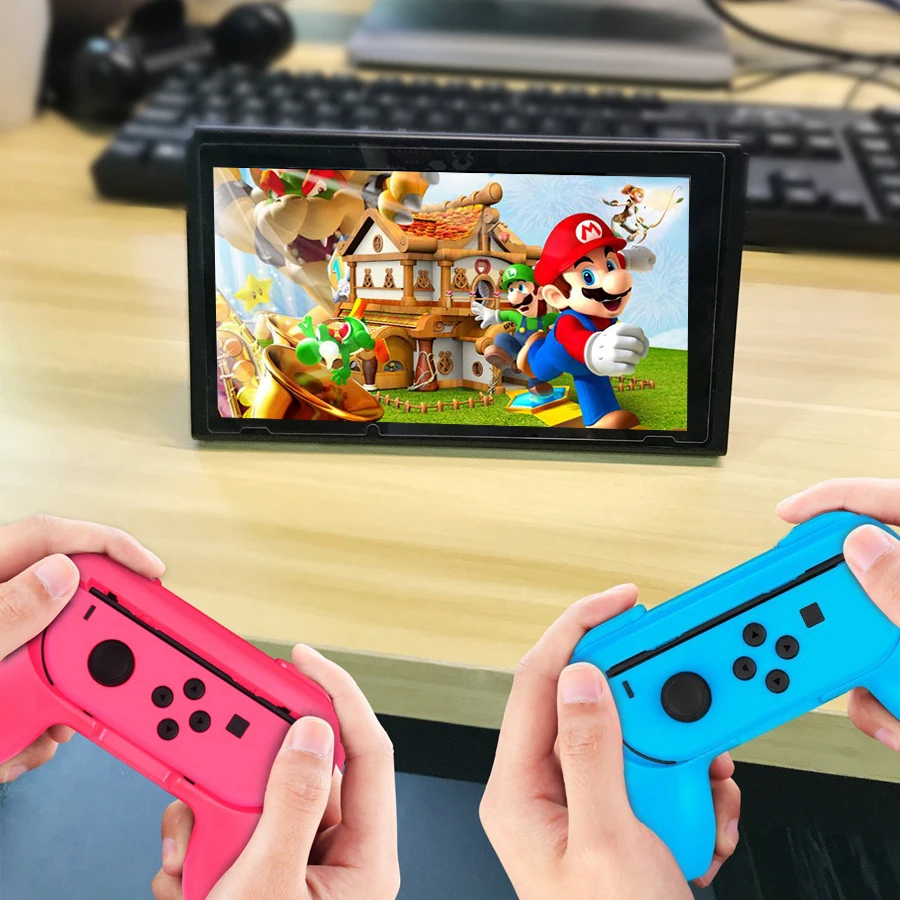 10 в 1 Аксессуары для Nintendo Switch Joy con 2 гоночного руля рукоятки захват 6 аналоговых