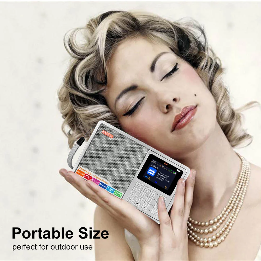 GTMEDIA D2 Портативный радиоприемник FM DAB стерео/RDS многополосный с ЖК дисплеем