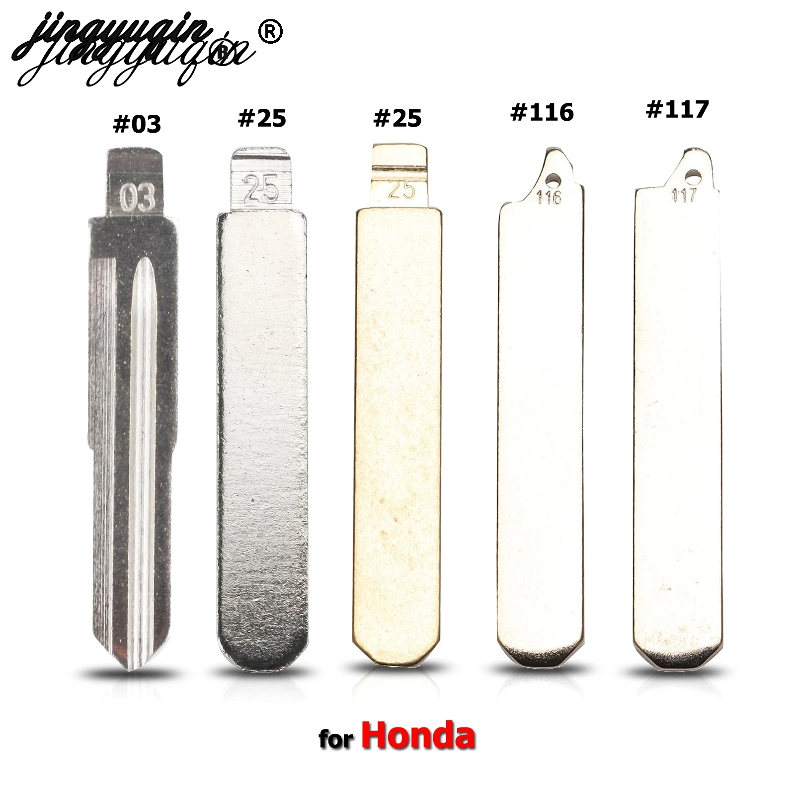 Jingyuqin #117 #116 #25 #03 Заготовка ключа замка зажигания автомобиля лезвие для Honda Accord Fit